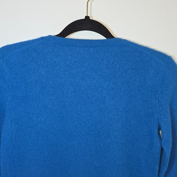Everlane Cashmere Crewneck Sweater Size S Blue Knit Pullover Preppy Classic - Picture 5 of 8